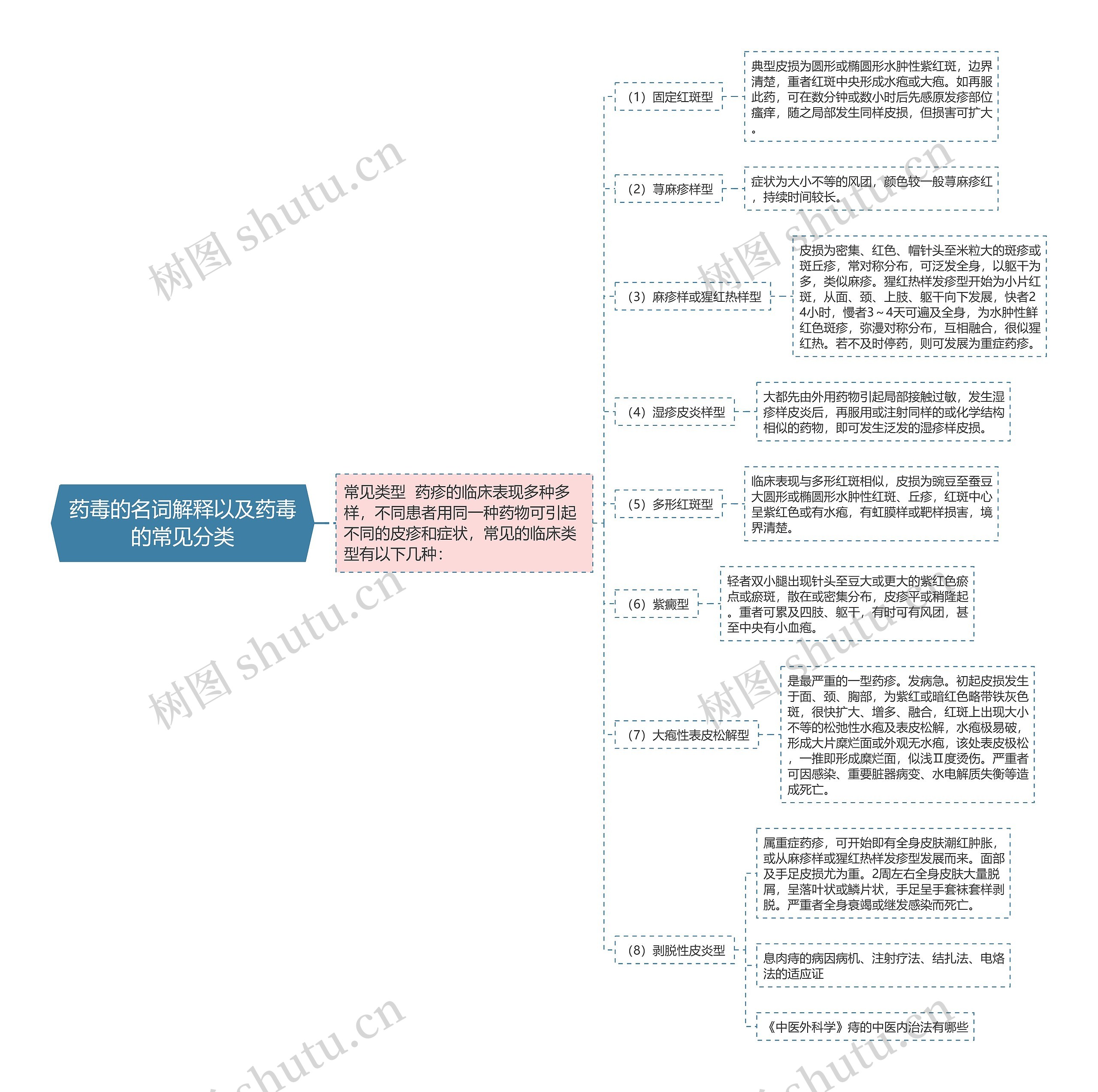 药毒的名词解释以及药毒的常见分类思维导图