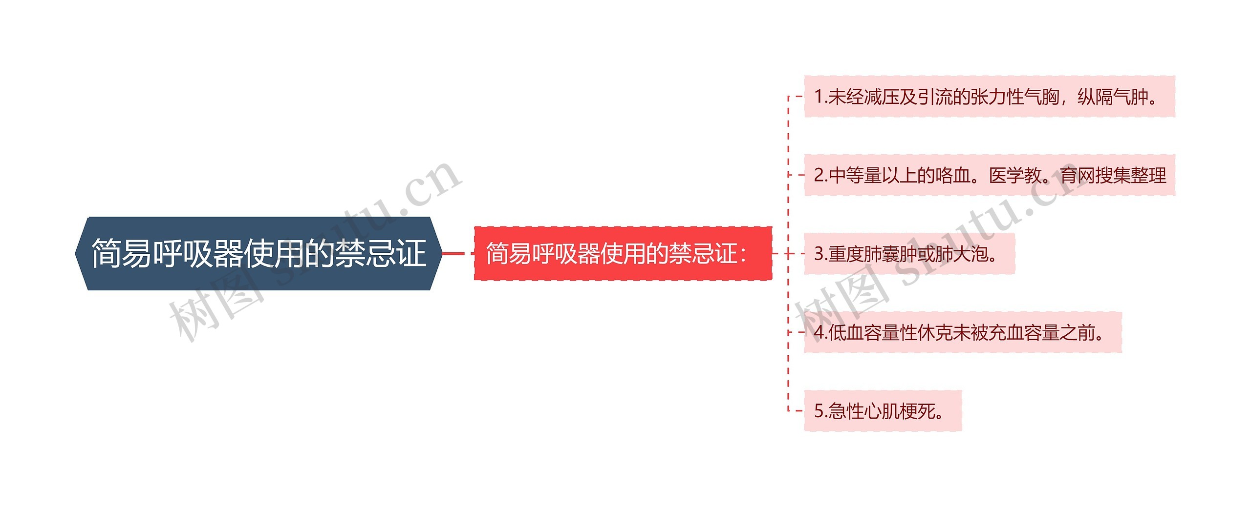 简易呼吸器使用的禁忌证思维导图