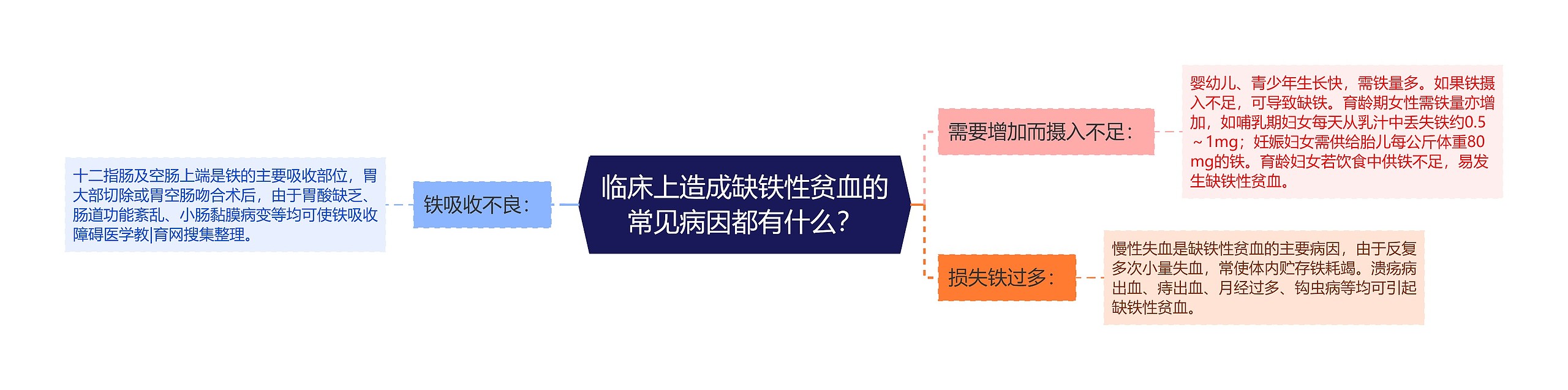 临床上造成缺铁性贫血的常见病因都有什么？