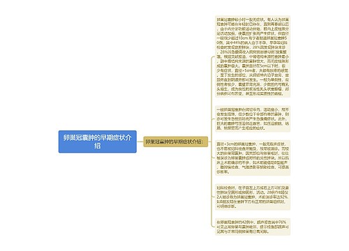 卵巢冠囊肿的早期症状介绍