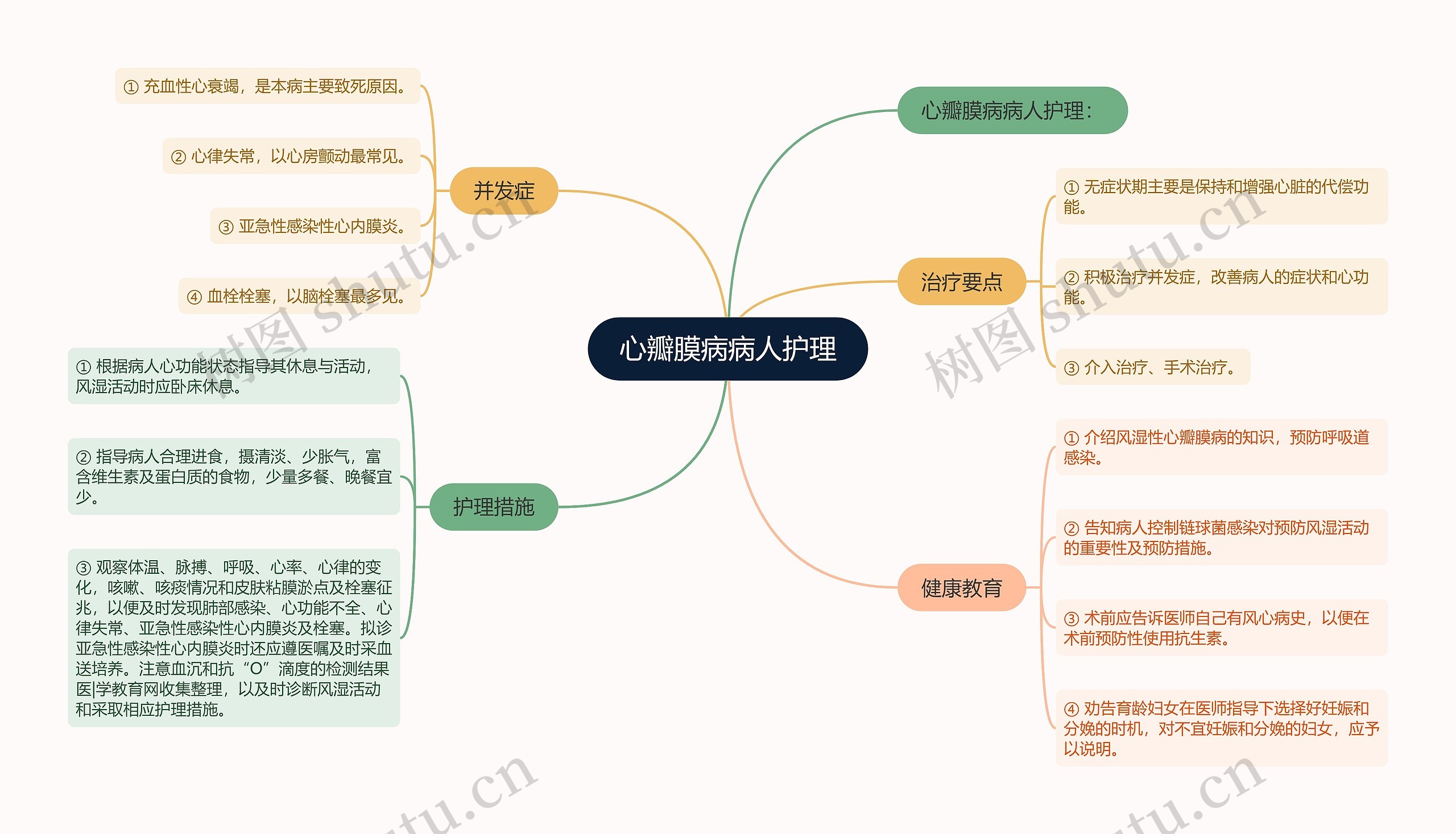 心瓣膜病病人护理思维导图