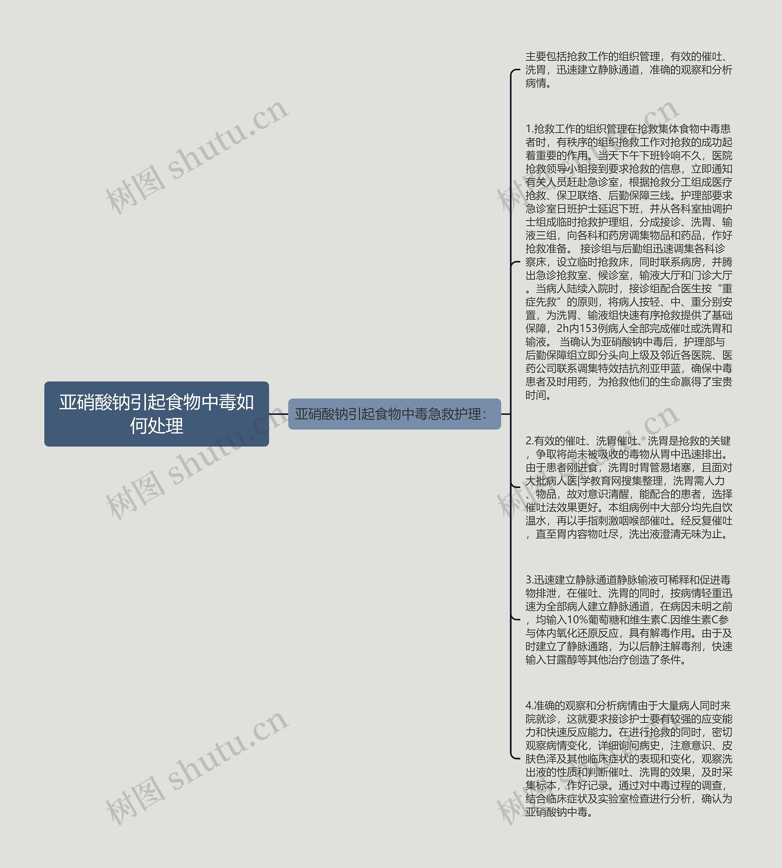 亚硝酸钠引起食物中毒如何处理思维导图