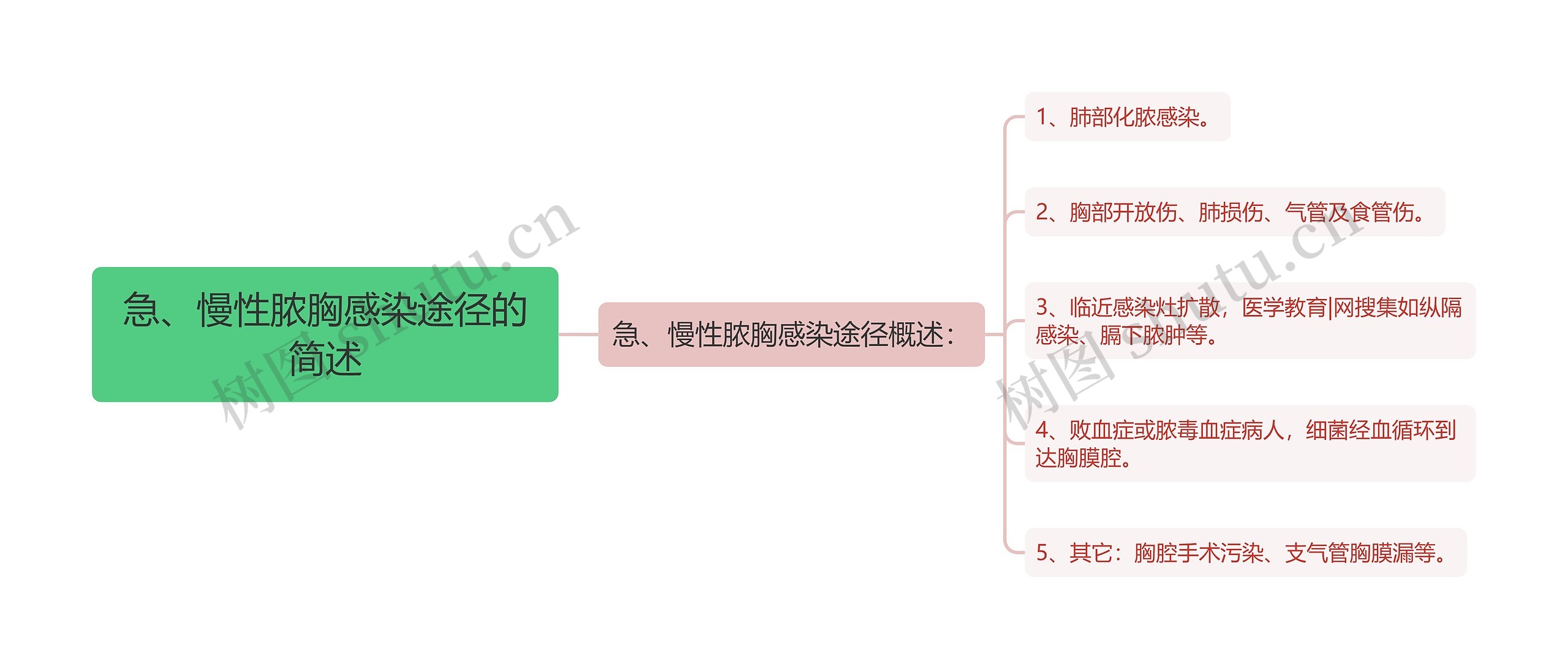 急、慢性脓胸感染途径的简述