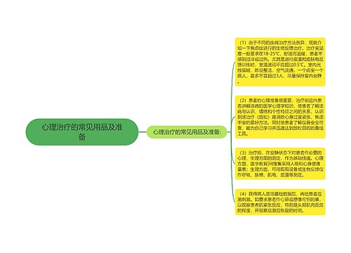 心理治疗的常见用品及准备