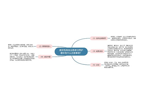 原发性高血压患者日常护理中有什么注意事项？