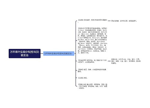 万年青叶生境分布|性味|功能主治