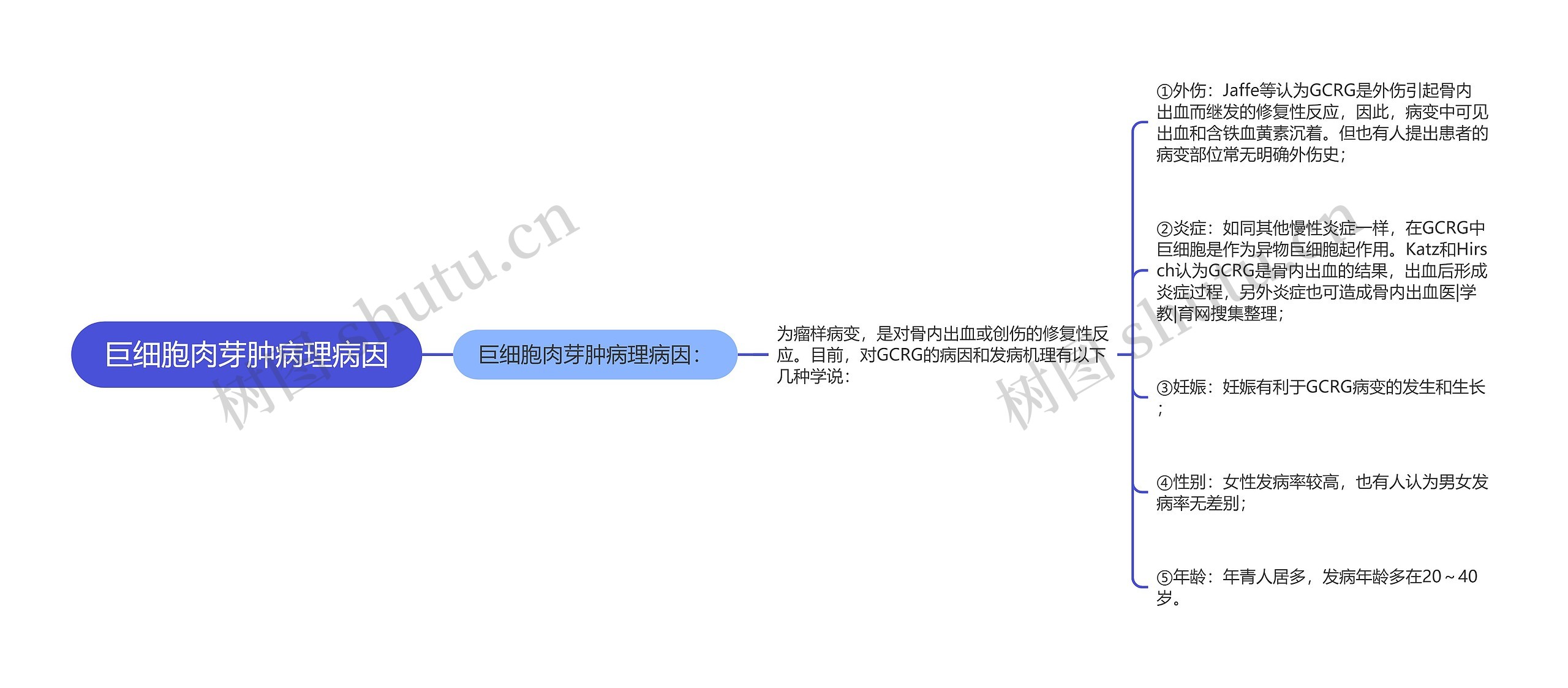 巨细胞肉芽肿病理病因思维导图