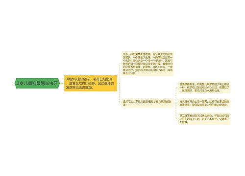 3岁儿童容最易长虫牙