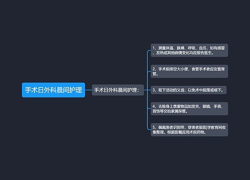 手术日外科晨间护理