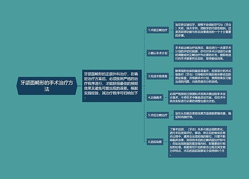 牙颌面畸形的手术治疗方法