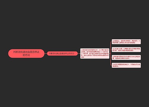 判断消化道出血是否停止的方法