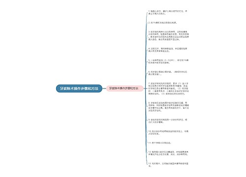 牙拔除术操作步骤和方法