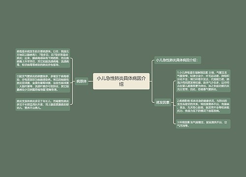 小儿急性肺炎具体病因介绍