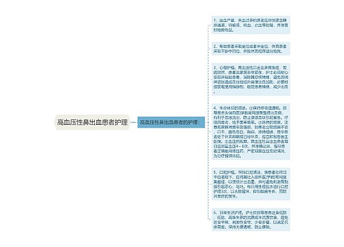 高血压性鼻出血患者护理