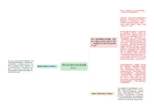 牙科与口腔外科的区别是什么？