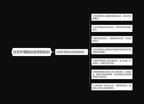 社区护理脑炎症状的知识