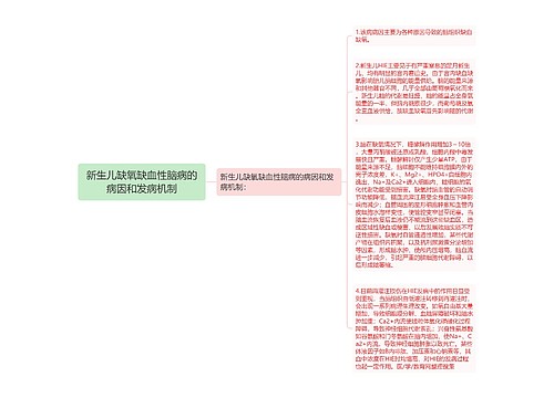 新生儿缺氧缺血性脑病的病因和发病机制