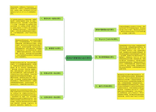 医院护理管理的组织原则