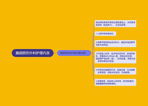 胸部损伤外科护理内容