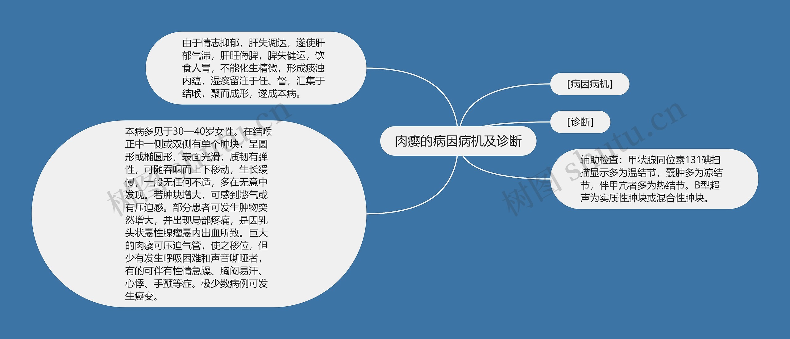 肉瘿的病因病机及诊断思维导图