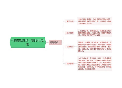 中医基础理论：精的4大功能