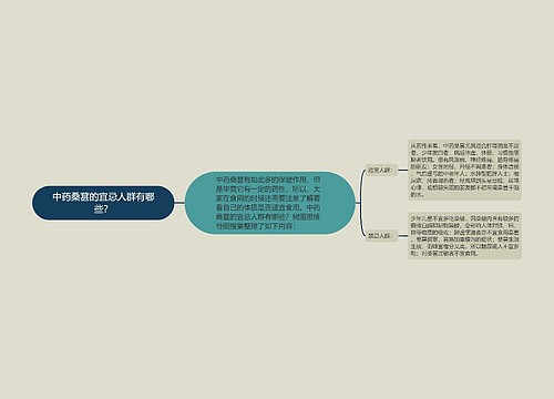 中药桑葚的宜忌人群有哪些？