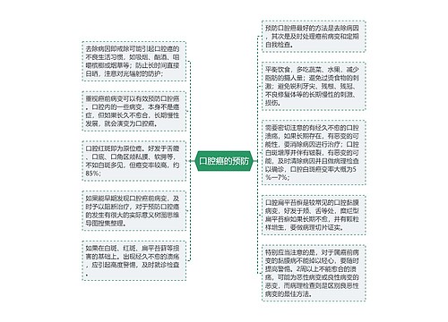 口腔癌的预防