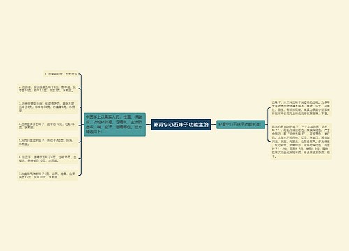 补肾宁心五味子功能主治