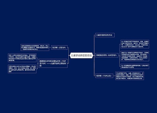儿童牙齿矫正的方法