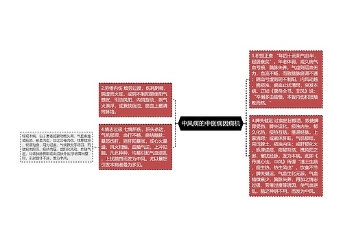 中风病的中医病因病机