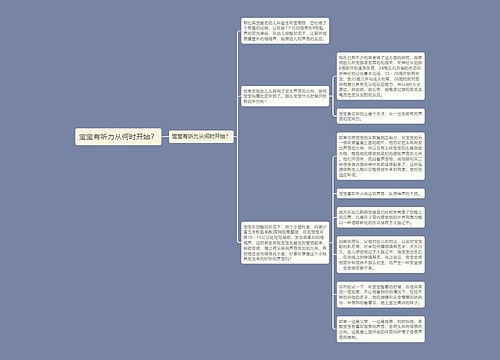 宝宝有听力从何时开始？