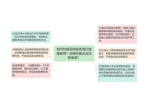如何对糖尿病患者进行健康教育？有哪些要点及注意事项？