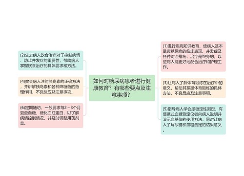 如何对糖尿病患者进行健康教育？有哪些要点及注意事项？