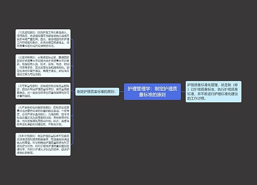 护理管理学：制定护理质量标准的原则