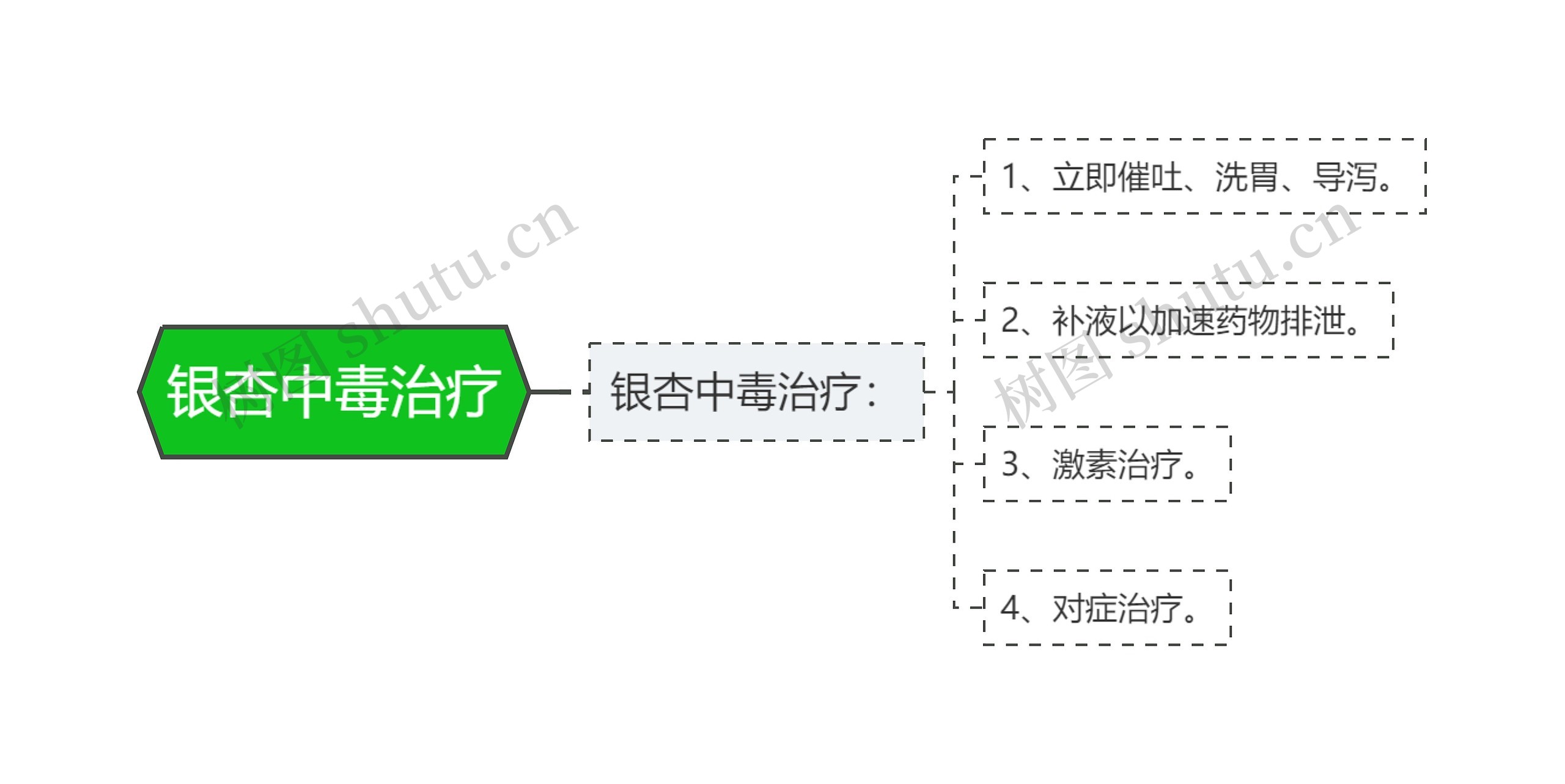 银杏中毒治疗思维导图