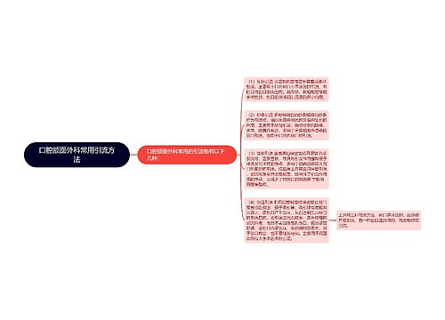 口腔颌面外科常用引流方法