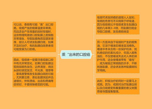 熏“出来的口腔癌
