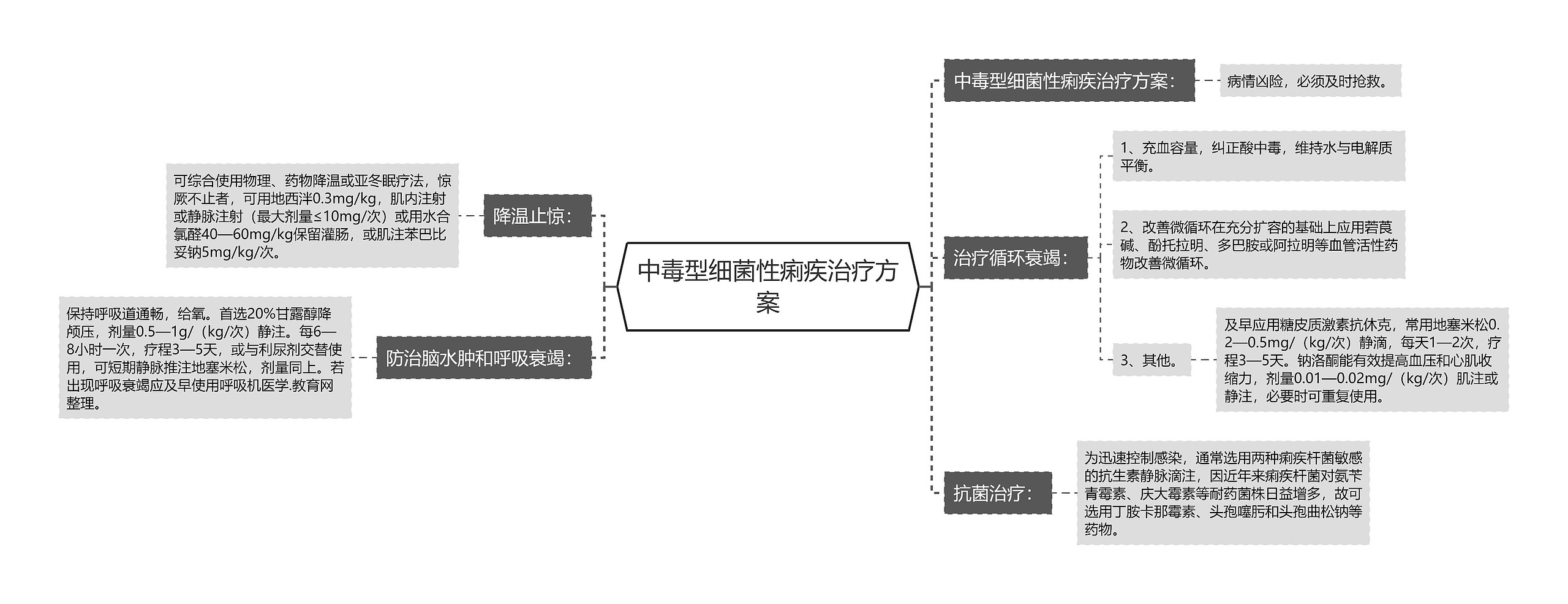 中毒型细菌性痢疾治疗方案