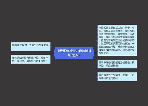 神经系统检查内容与脑神经的分布