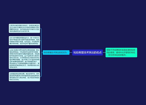 粘结修复技术突出的优点