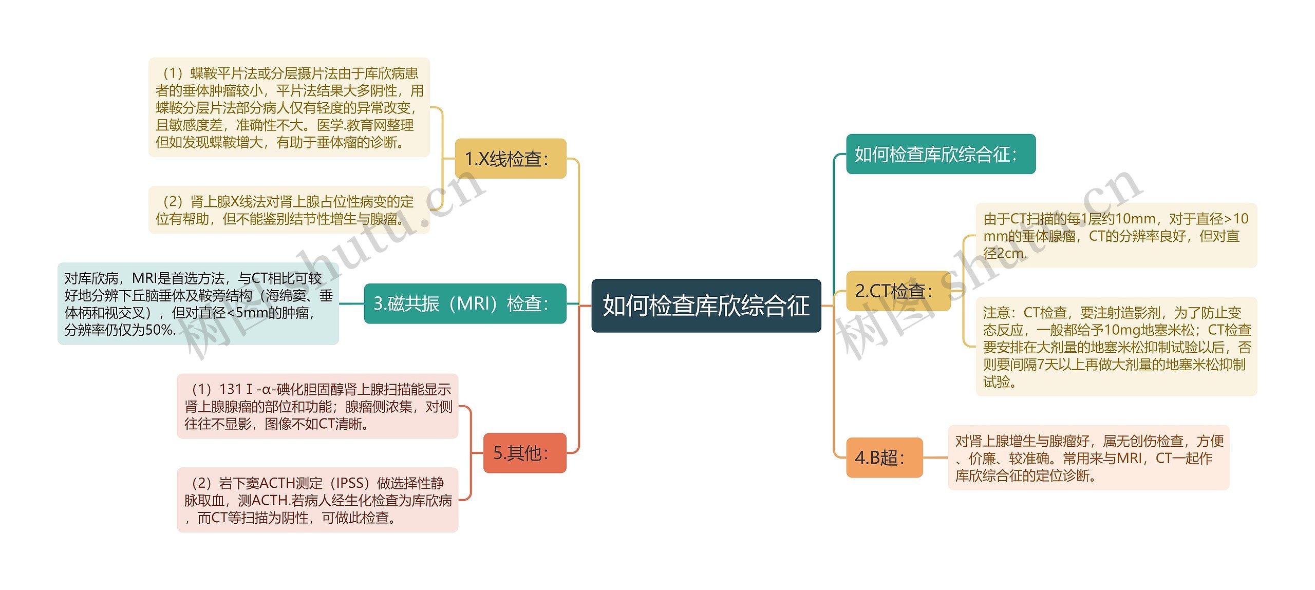 如何检查库欣综合征思维导图