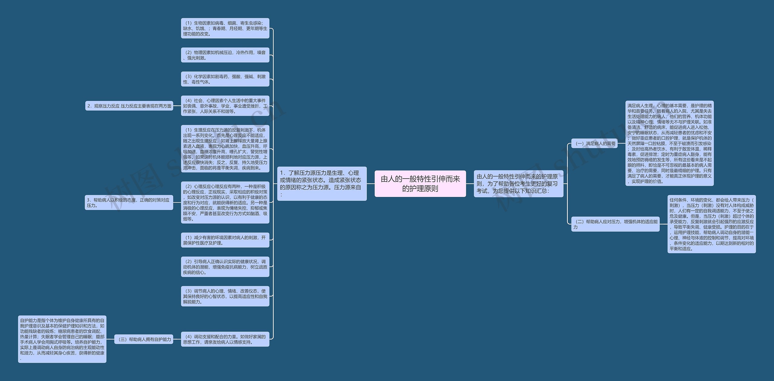 由人的一般特性引伸而来的护理原则思维导图