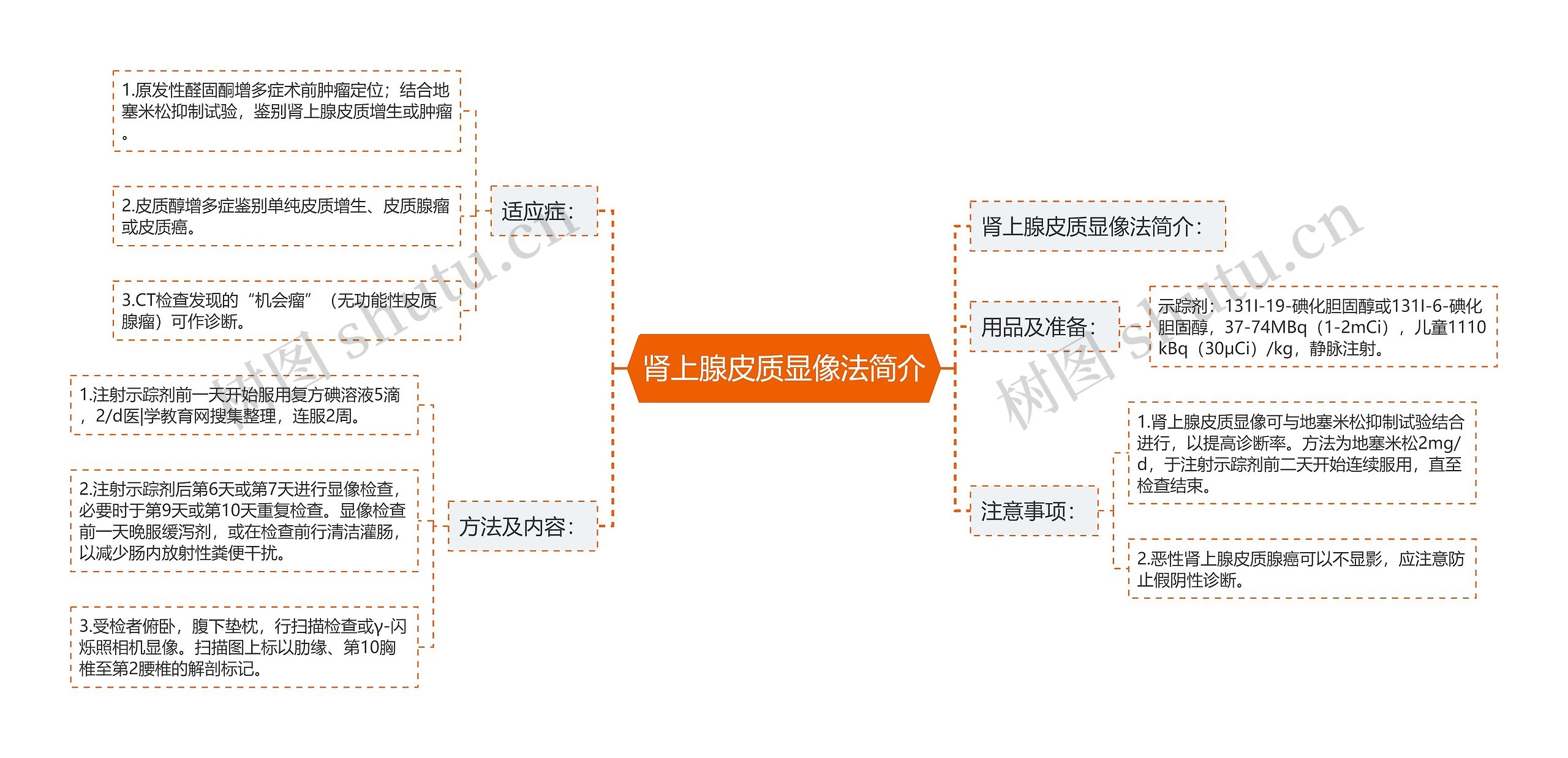 肾上腺皮质显像法简介思维导图