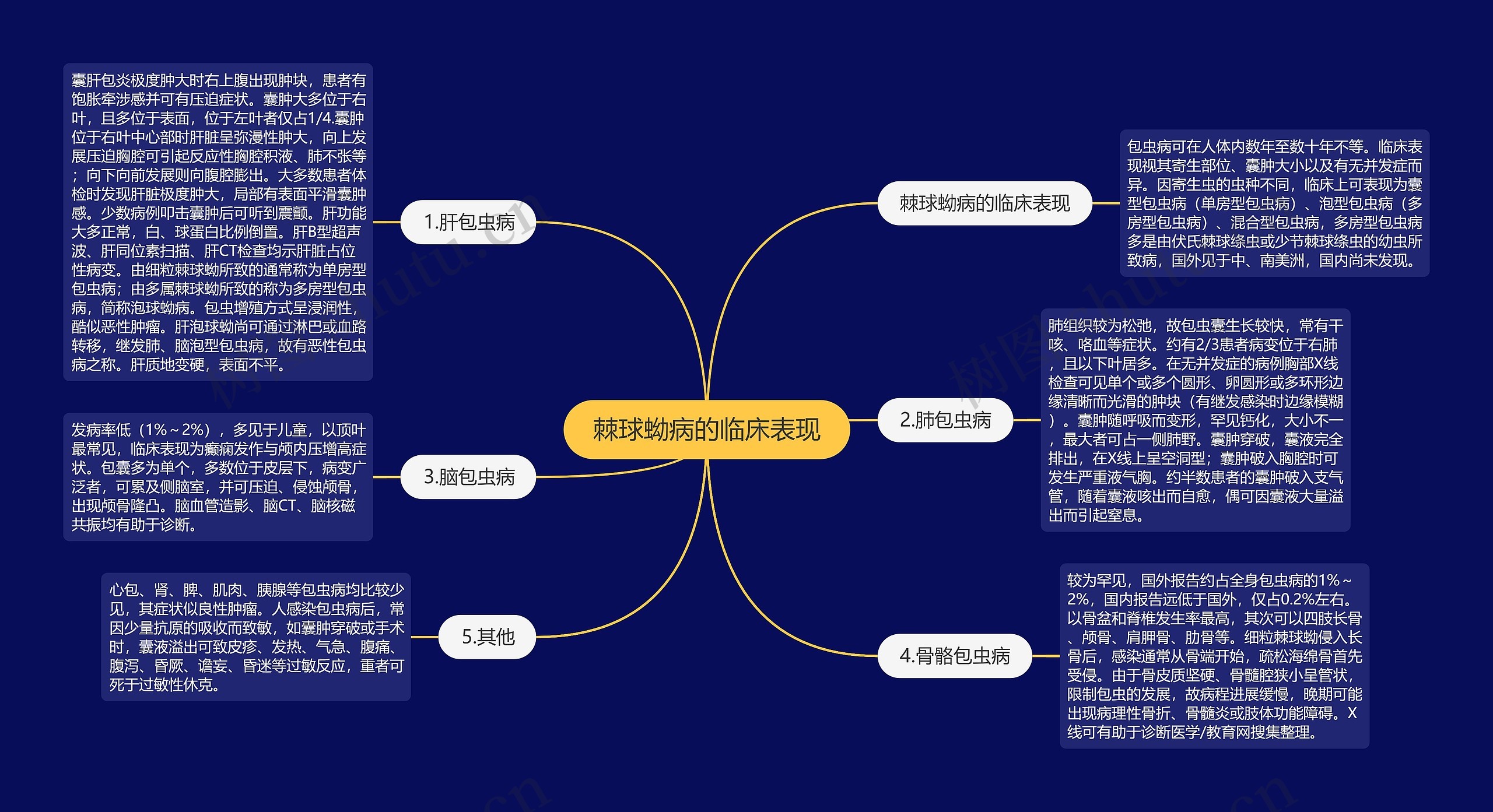 棘球蚴病的临床表现