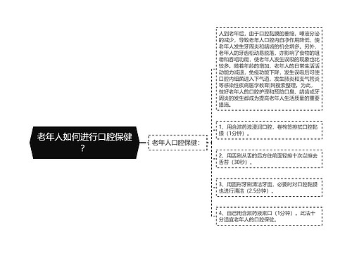 老年人如何进行口腔保健？