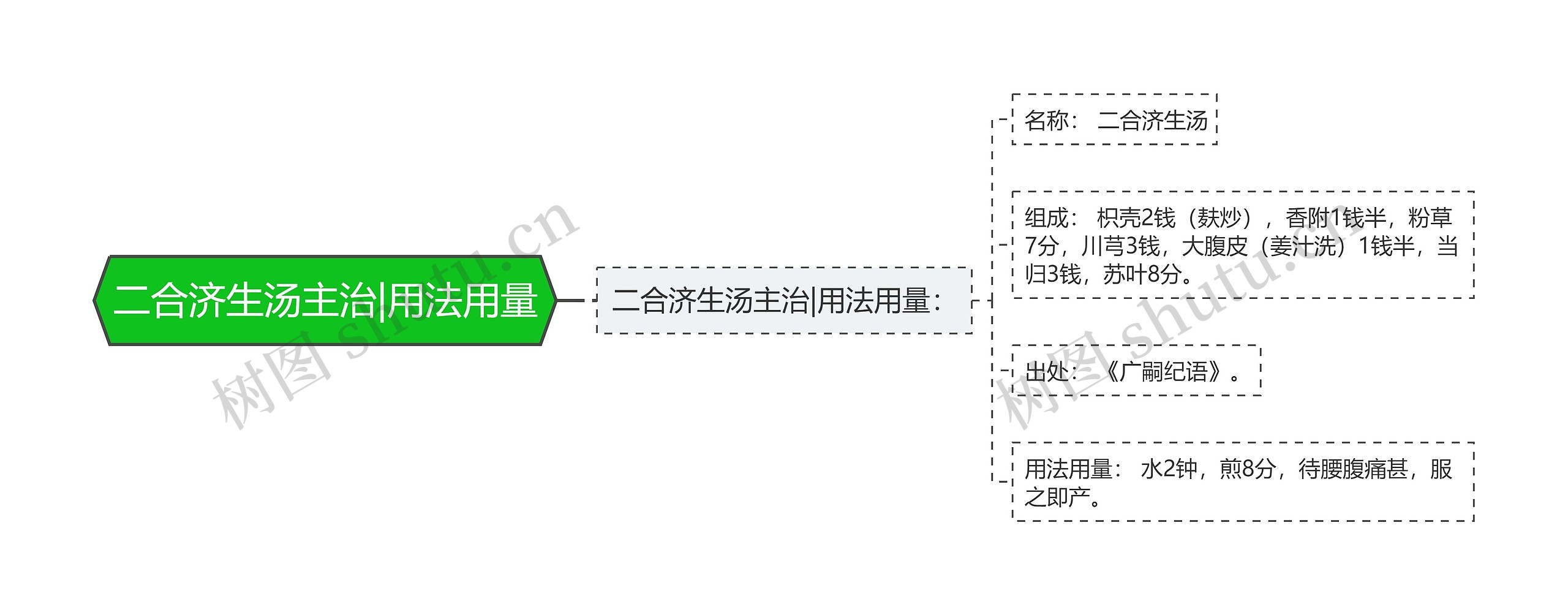 二合济生汤主治|用法用量思维导图