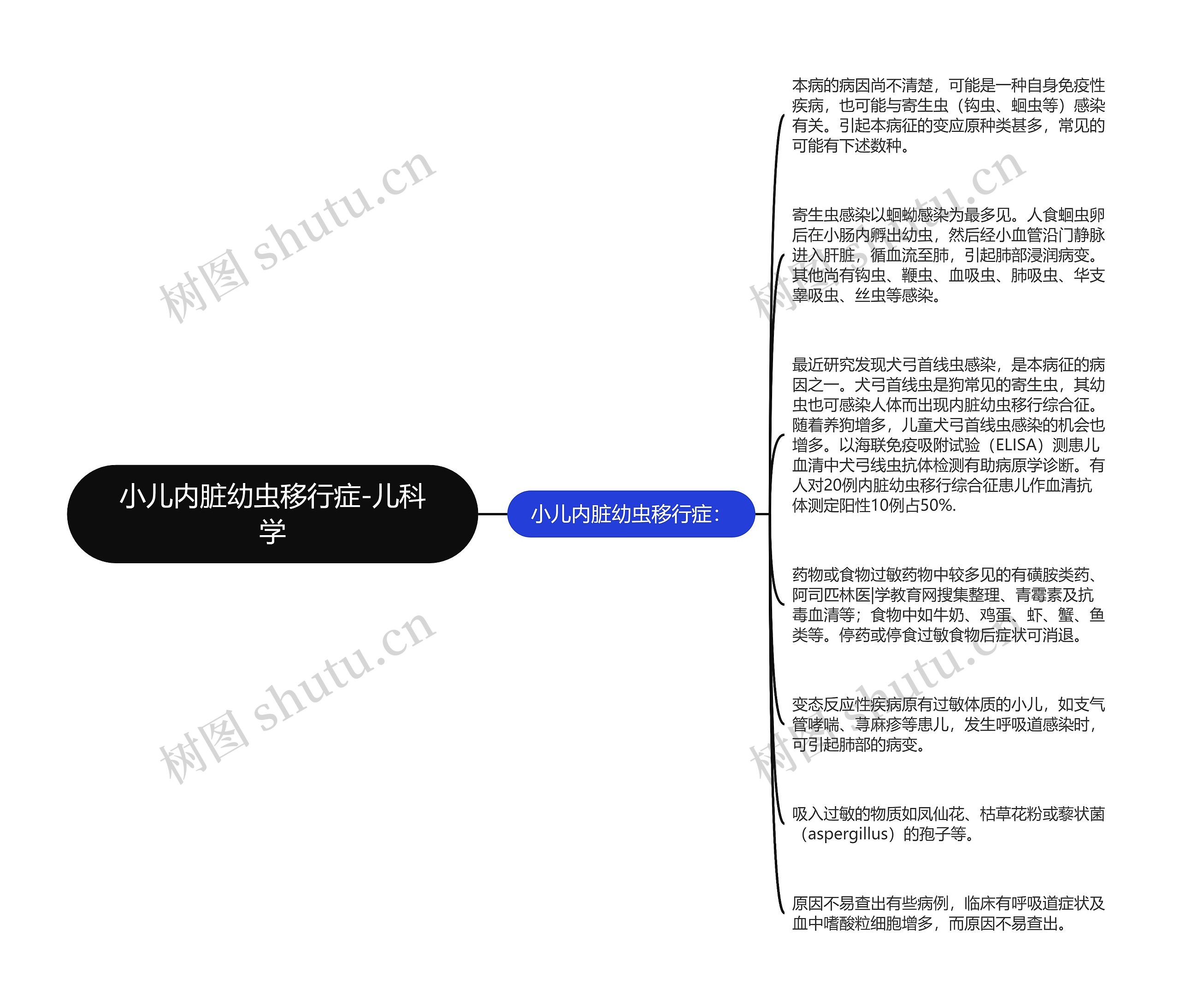 小儿内脏幼虫移行症-儿科学思维导图