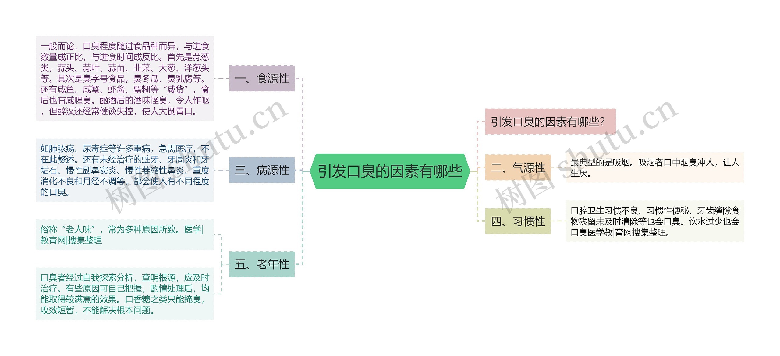 引发口臭的因素有哪些思维导图