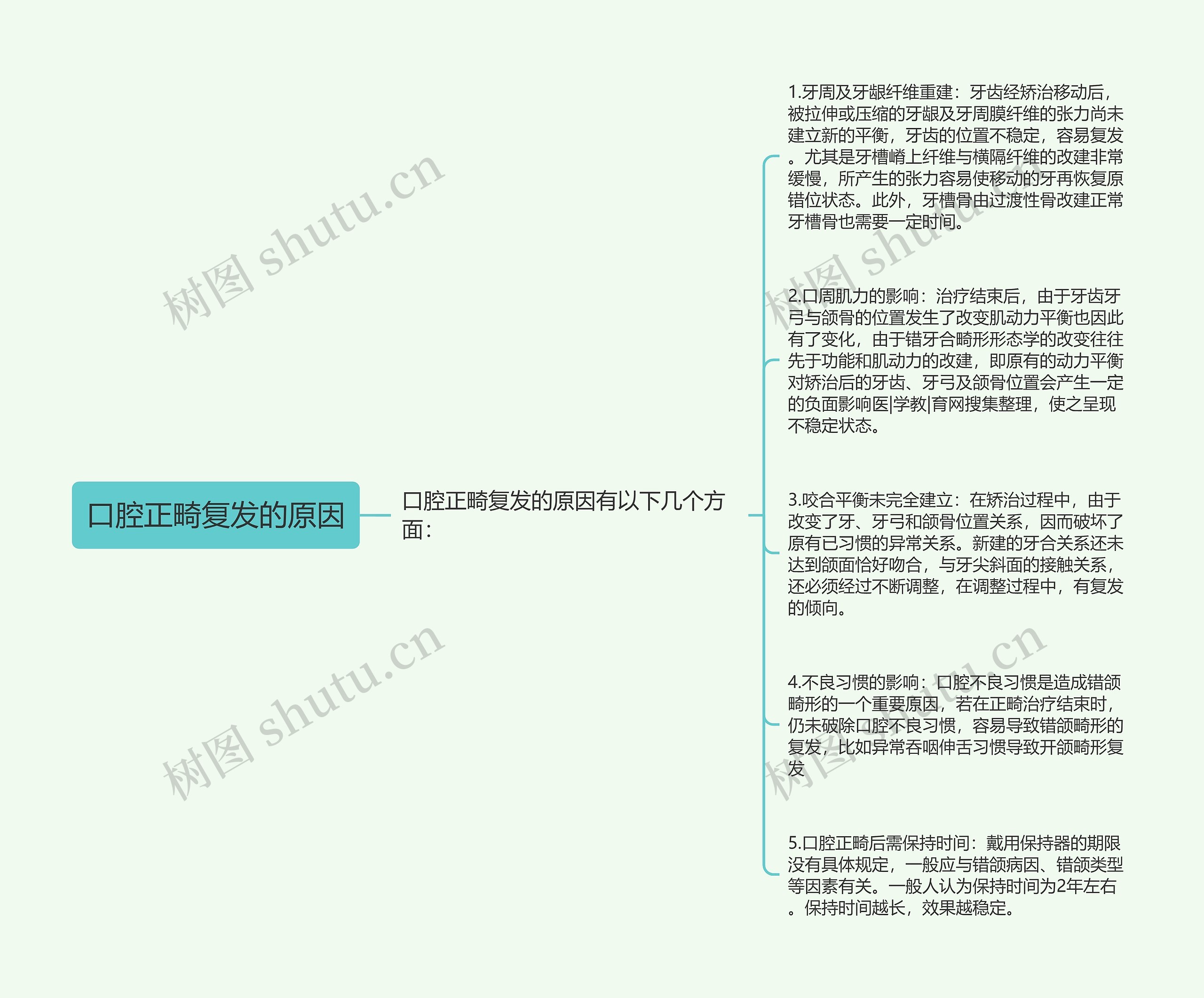 口腔正畸复发的原因