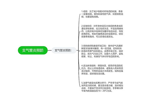 支气管炎预防